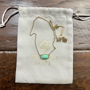 Kendra Scott Elisa Pendant Necklace - Mint Green/Gold